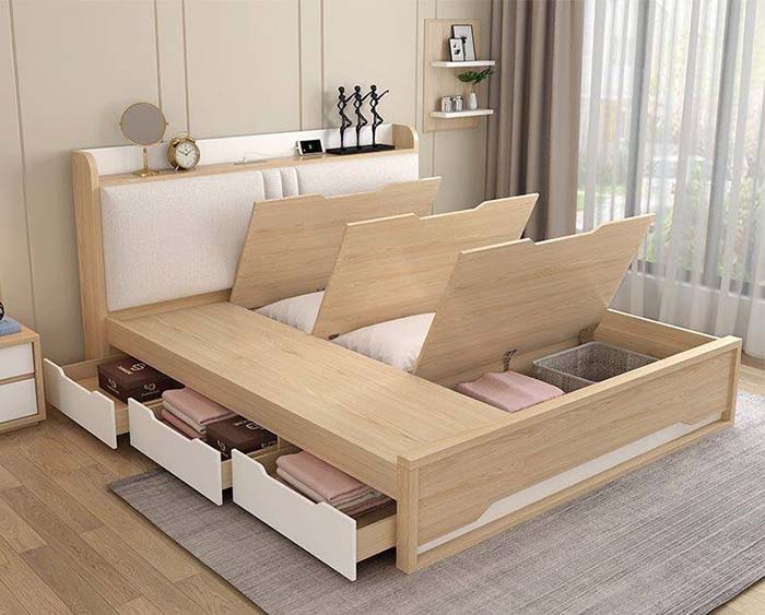 Giường ngủ gỗ công nghiệp có ngăn kéo là lựa chọn hoàn hảo cho những người yêu thích thiên nhiên và đơn giản. Với vẻ đẹp gỗ tự nhiên, giường ngủ này còn tích hợp ngăn kéo tiện lợi tiết kiệm không gian. Với giá cả phải chăng và chất lượng đảm bảo, bạn sẽ không thể tìm thấy giá trị tốt hơn ở đâu khác.