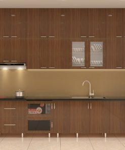 Tủ Bếp Acrylic Màu Nâu 1