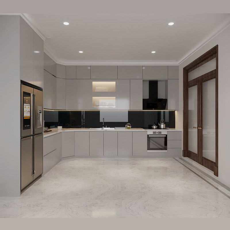 Tủ Bếp Nhựa Picomat Cánh Melamine Cho Biệt Thự 2