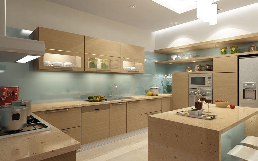 Tủ Bếp Nhựa Picomat Cánh Melamine Cho Biệt Thự 4