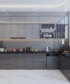 Tủ Bếp Nhựa Picomat Cánh Melamine Màu đen 2