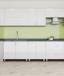 Tủ Bếp Nhựa Picomat Cánh Melamine Màu Trắng 2