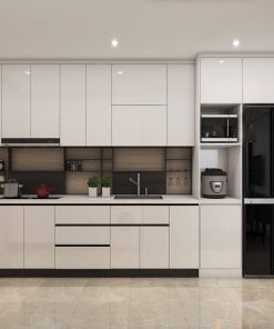 Tủ Bếp Nhựa Picomat Cánh Melamine Màu Trắng